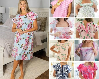 Gownies - Patient Hospital Gown / Perfect For Procedures / Surgery / Shoulder / Recovery & Treatments / Cheerful Prints / Unique Gift