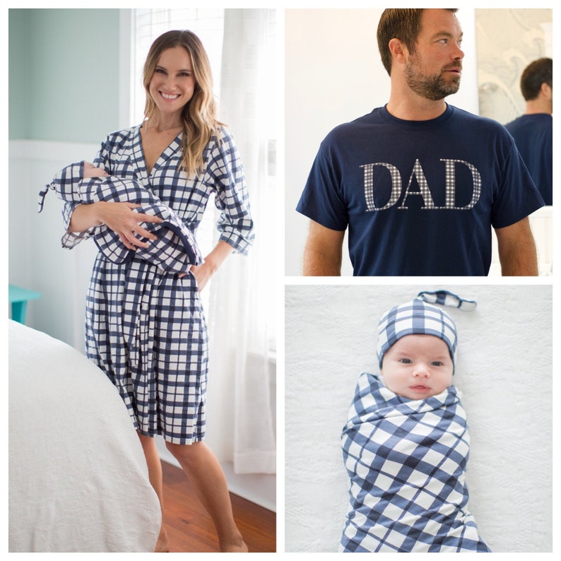 birthing robe and matching swaddle