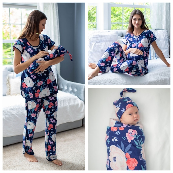 Olivia Maternity Nursing Pajama Set – Baby Be Mine