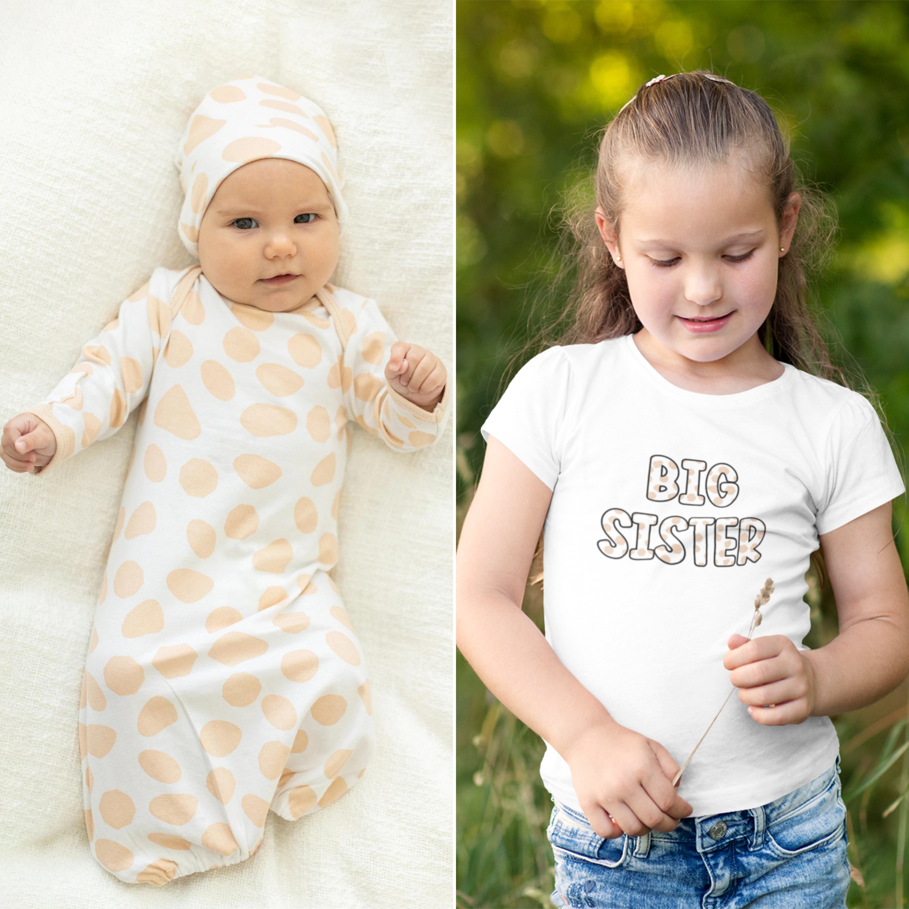 Camiseta de hermana mayor y vestido de bebe de hermano pequeno a juego Swaddle recien nacido Baby Be Mine maternidad hermanos set en Eden Etsy Mexico