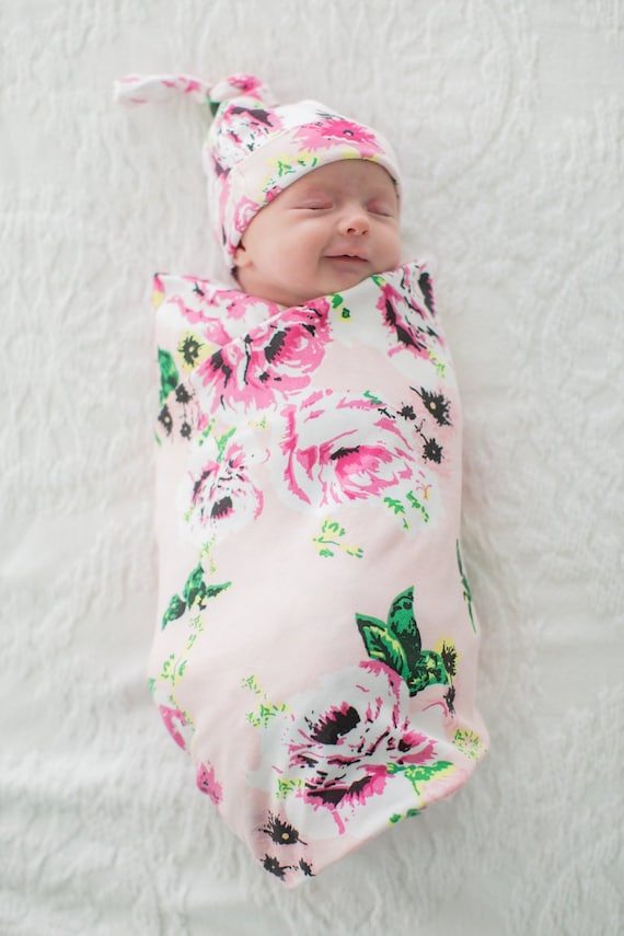 newborn baby girl swaddle