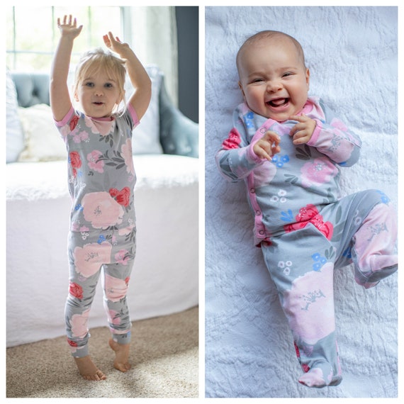 Ensemble pyjama grande soeur fille et bébé fille pyjama petite