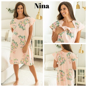 Gownies Patient Hospital Gown / Perfect For Procedures / Surgery / Shoulder / Recovery & Treatments / Cheerful Prints / Unique Gift Nina