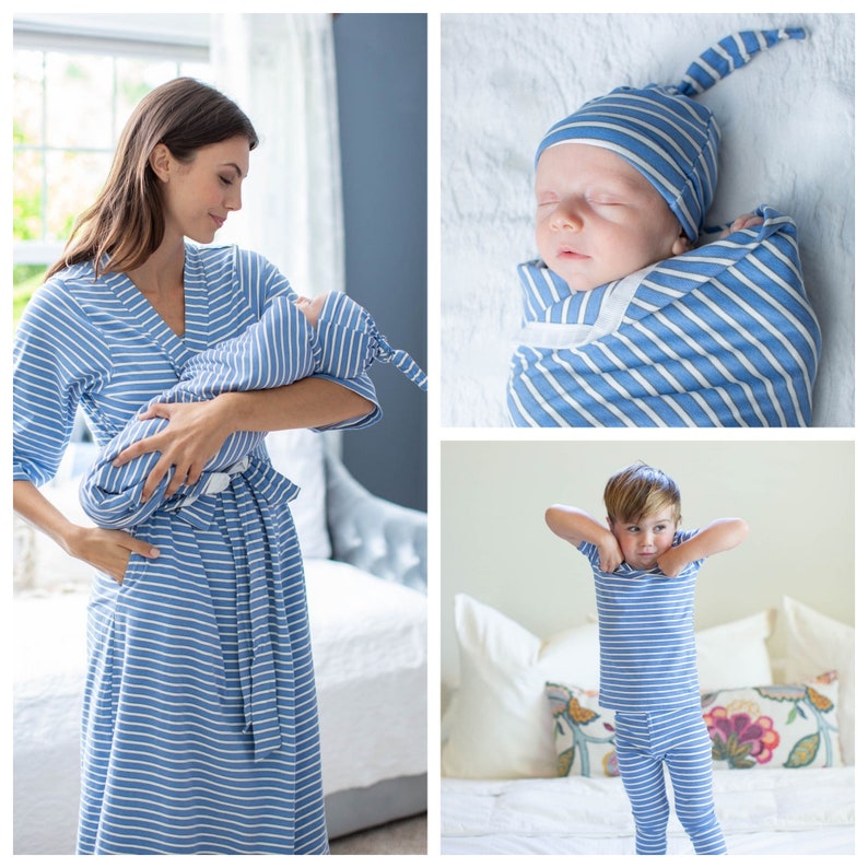 matching robe and newborn outfit