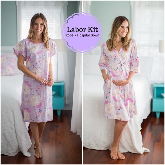 Maternity Labor Delivery Nursing Hospital Gown / Baby Be Mine