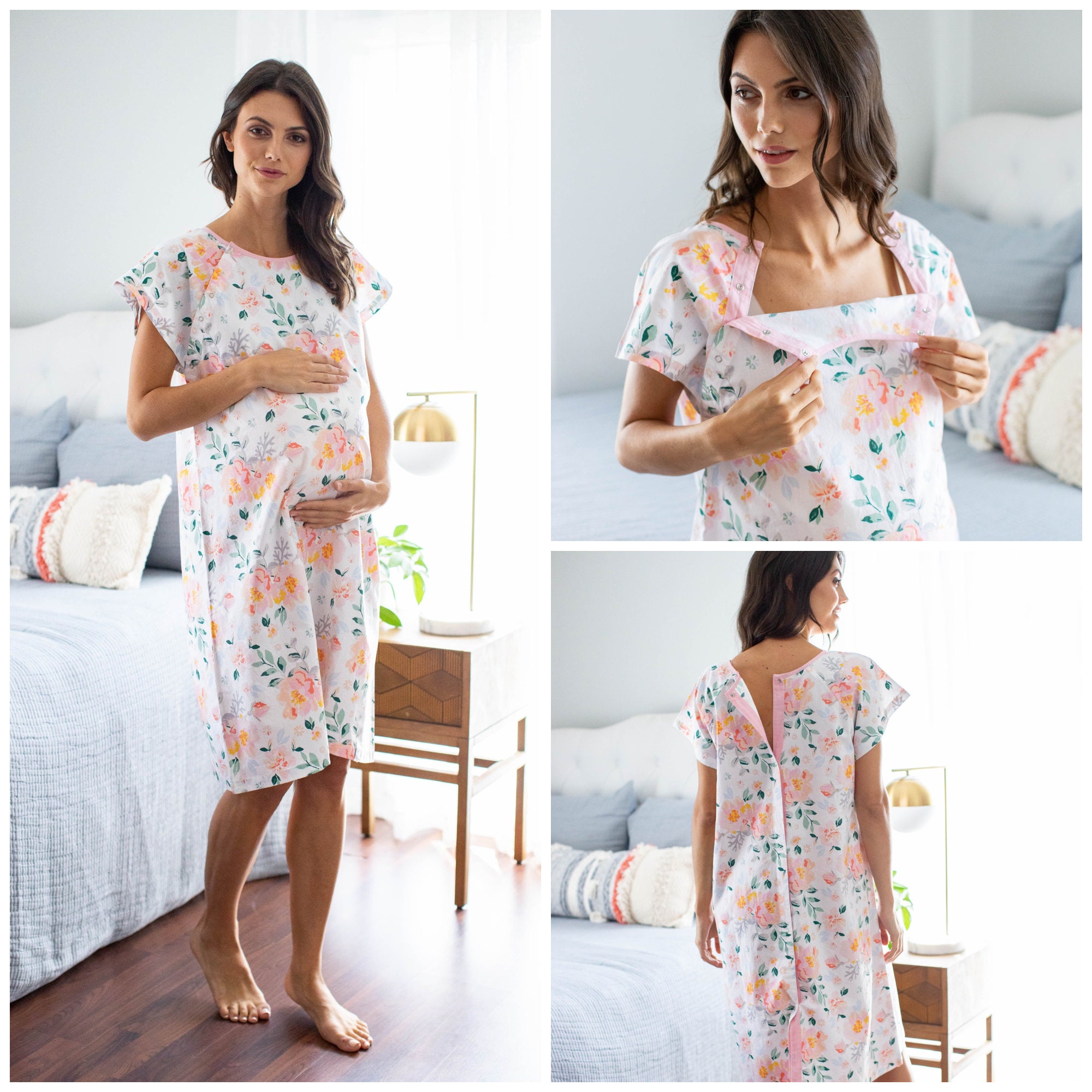 matching labor and delivery gowns