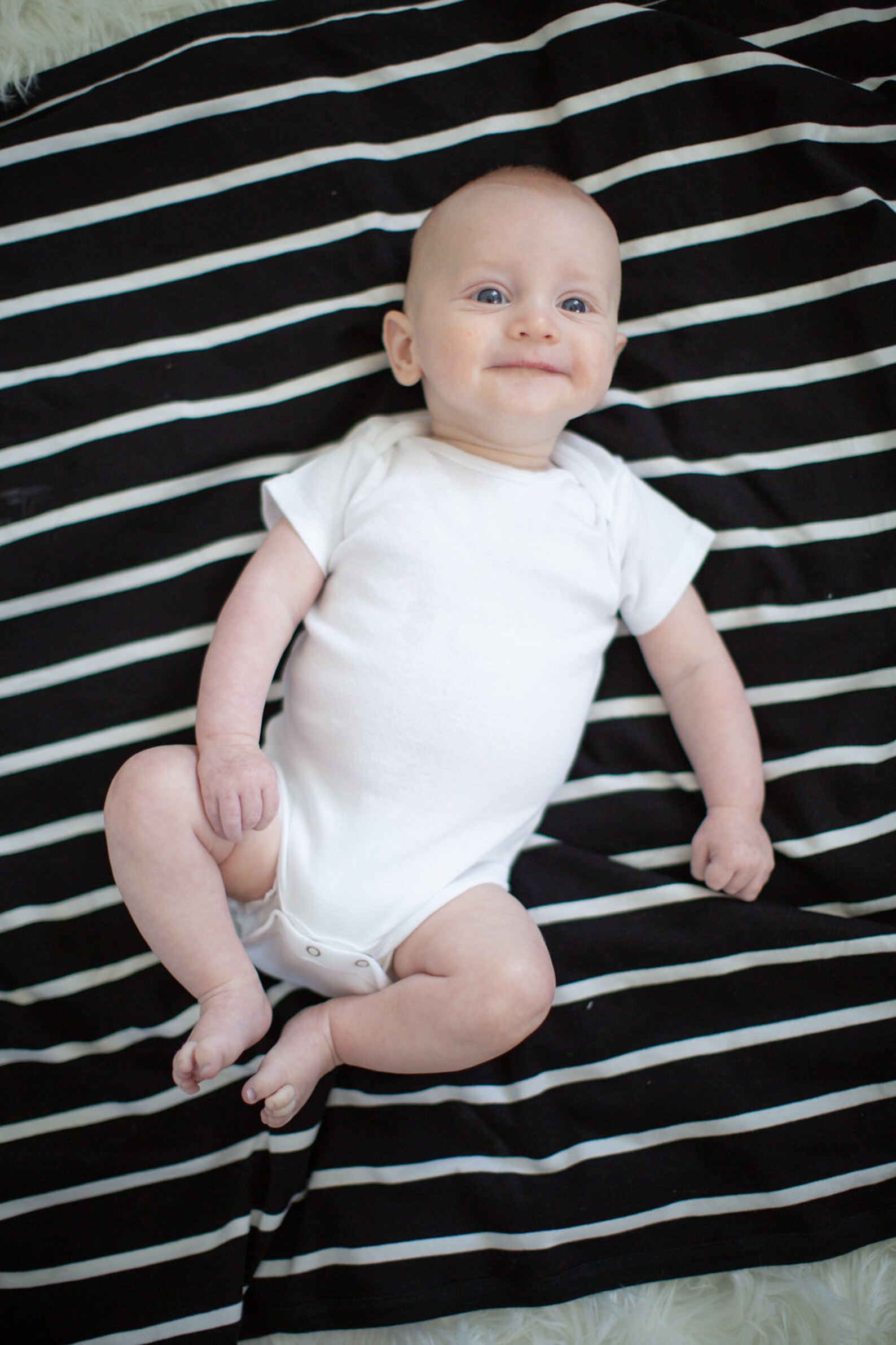 2 Piece Set Black Striped Swaddle Blanket and Newborn Hat Etsy