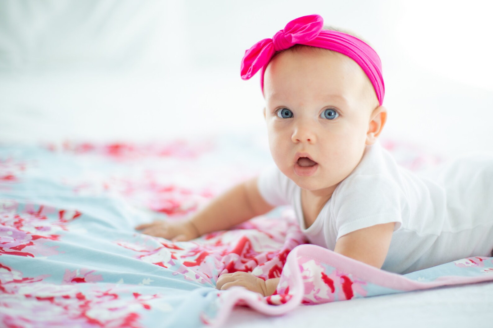 2 Piece Set Mae Floral Swaddle Blanket and Newborn Hat by Etsy