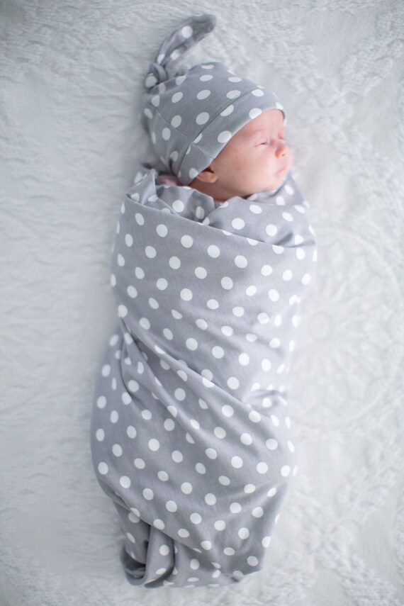 grey swaddle blanket