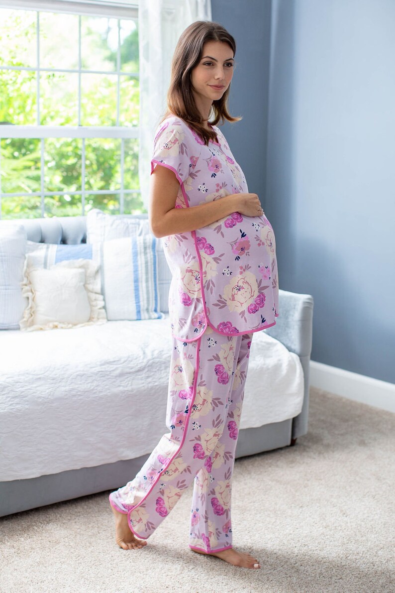 Maternity Nursing Pajama Set / By Baby Be Mine Maternity Etsy
