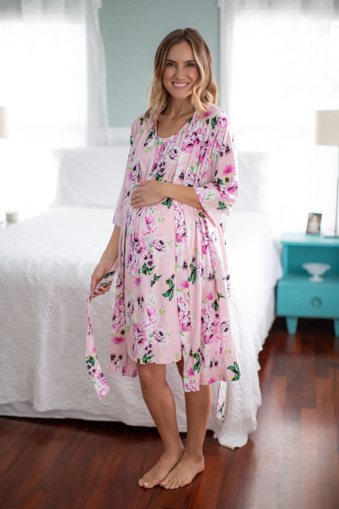 Labor and delivery gown and robe set hotsell