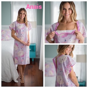 Gownies Patient Hospital Gown / Perfect For Procedures / Surgery / Shoulder / Recovery & Treatments / Cheerful Prints / Unique Gift Anais