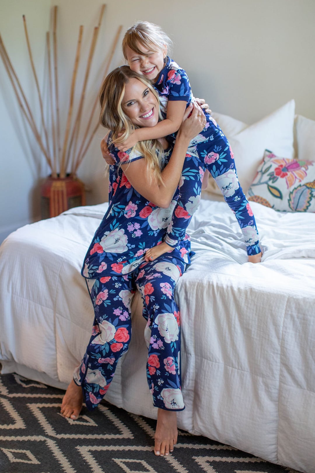 Annabelle Maternity Nursing Mom Pajamas & Matching Girl Daughter Pajama ...