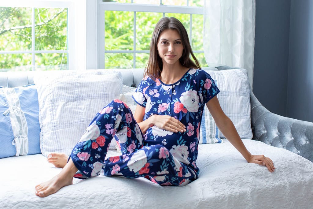 Long Sleeve Maternity & Nursing Nightie