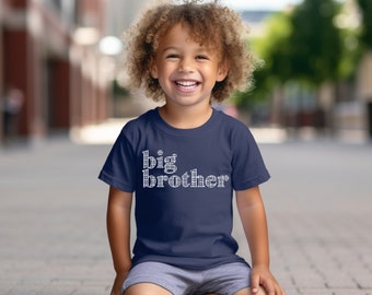 Big Brother Boy T-shirt /Baby Be Mine Maternity / Ready To Ship / Big Brother Gift / Baby Shower Gift / Matches Blue Gingham Collection