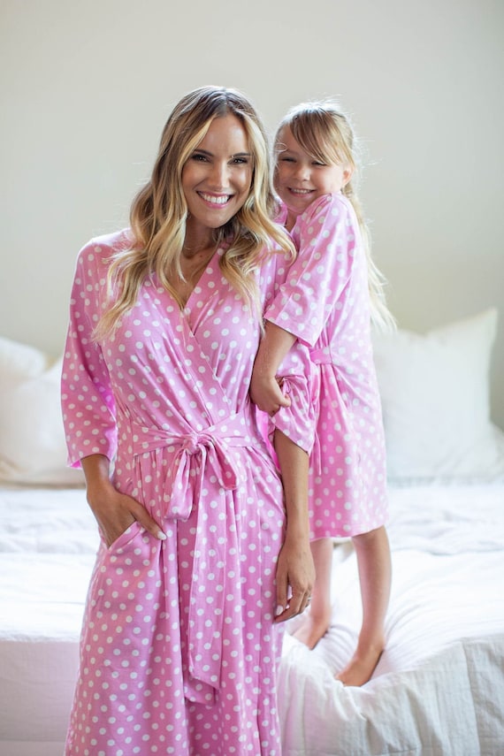 Mommy & Me Set Maternity Delivery Nursing Robe and Big Sister Girl Robe Set  / Baby Be Mine Maternity / Baby Shower Gift / Plus Size / Molly 