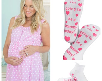 3 in 1 Maternity Labor Delivery Nursing Hospital Gown & Labor Socks / By Baby Be Mine Maternity / Birthing  Gown /Baby Shower Gift / Molly