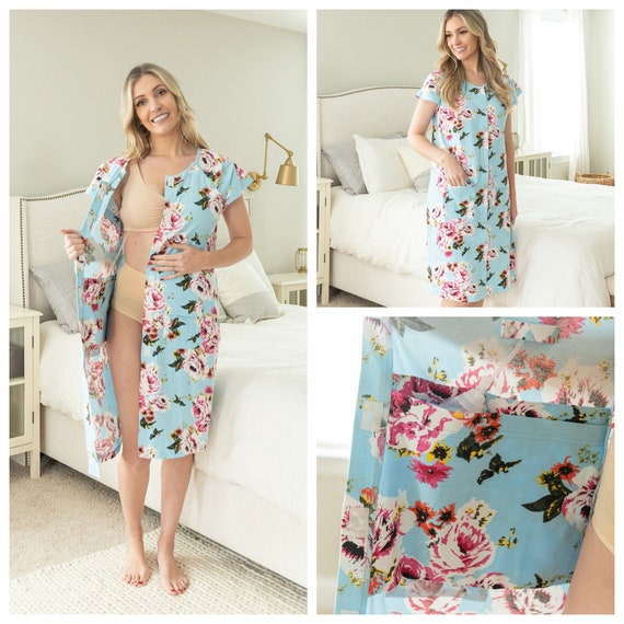 Post Surgery Recovery Hospital Gown Nightgown / Mastectomy / Etsy