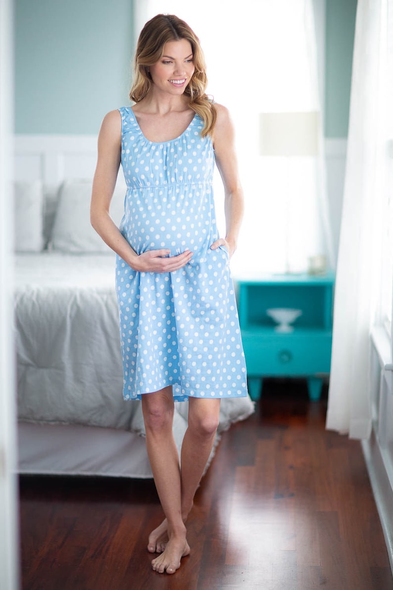 Maternity Nursing Nightgown & Matching Baby Boy Romper Set/ Etsy