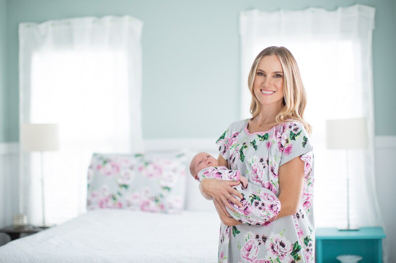 matching labor and delivery gowns
