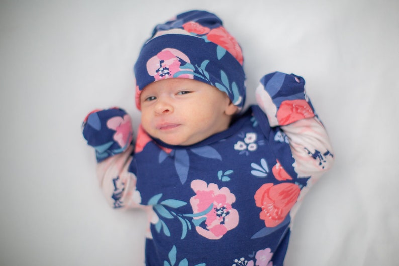 baby girl receiving outfit