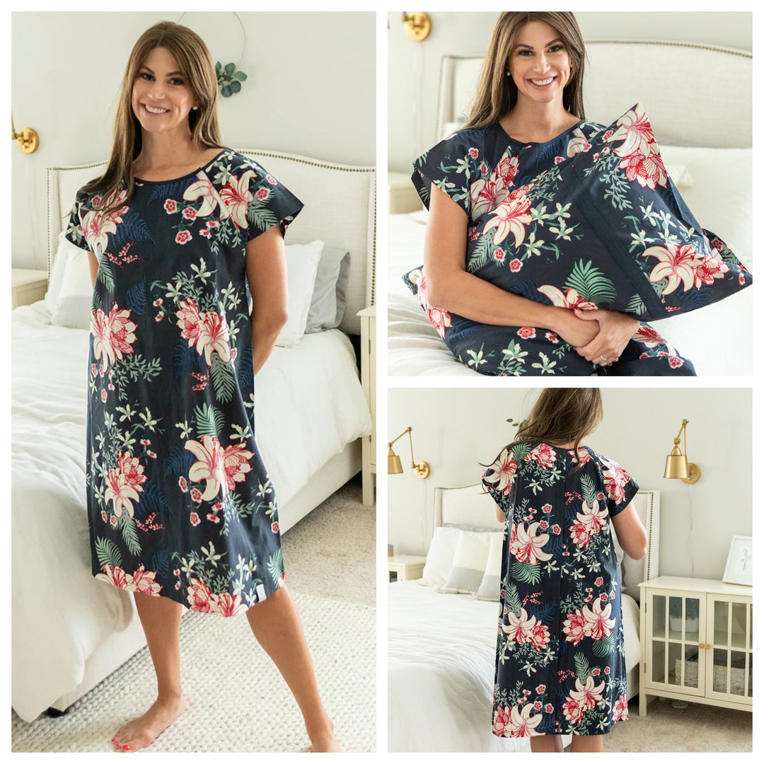 Hospital Patient Gown Gownie and Matching Pillowcase Set / for