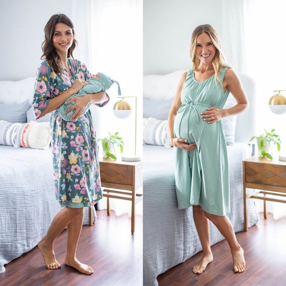 birthing gown and swaddle