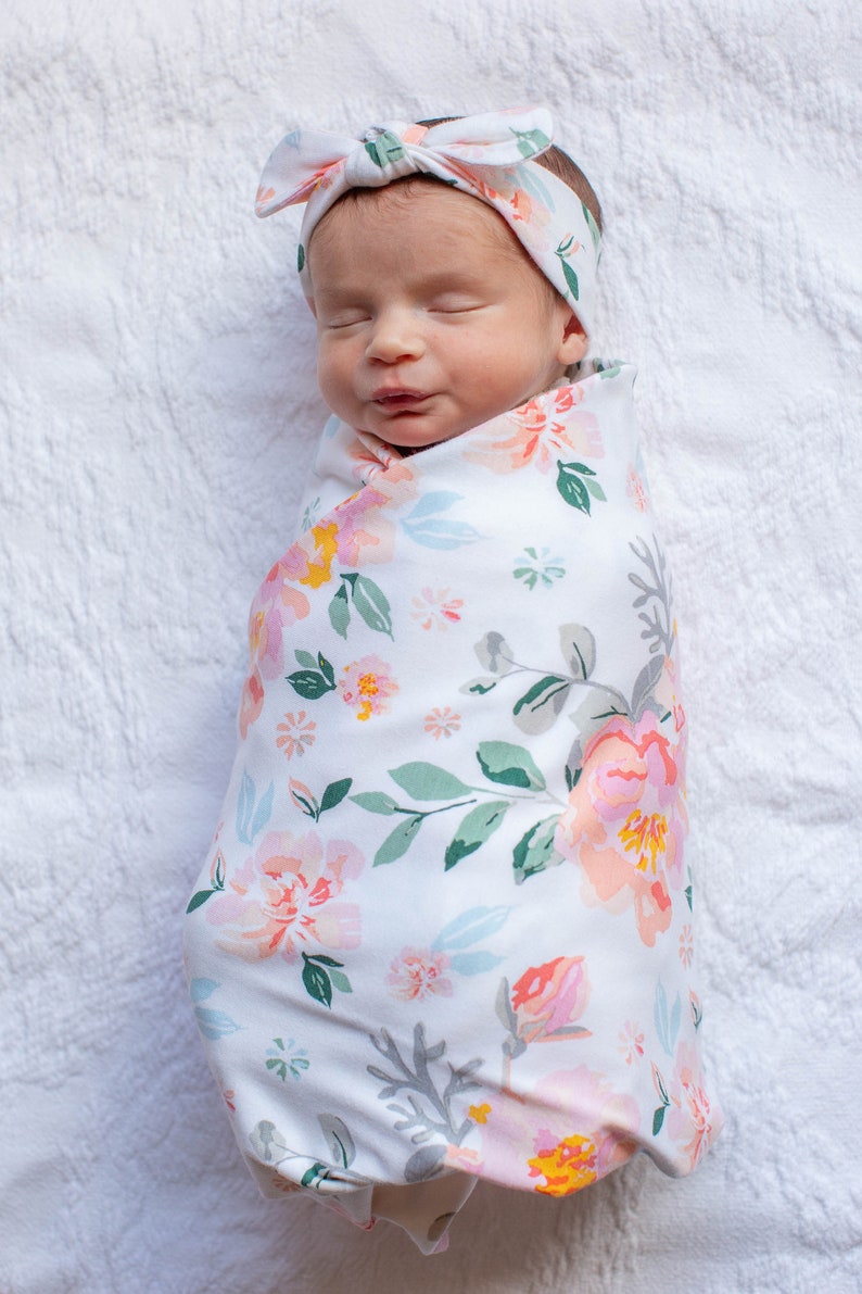 Maternity Nursing Delivery ROBE & Matching Baby Girl SWADDLE Etsy