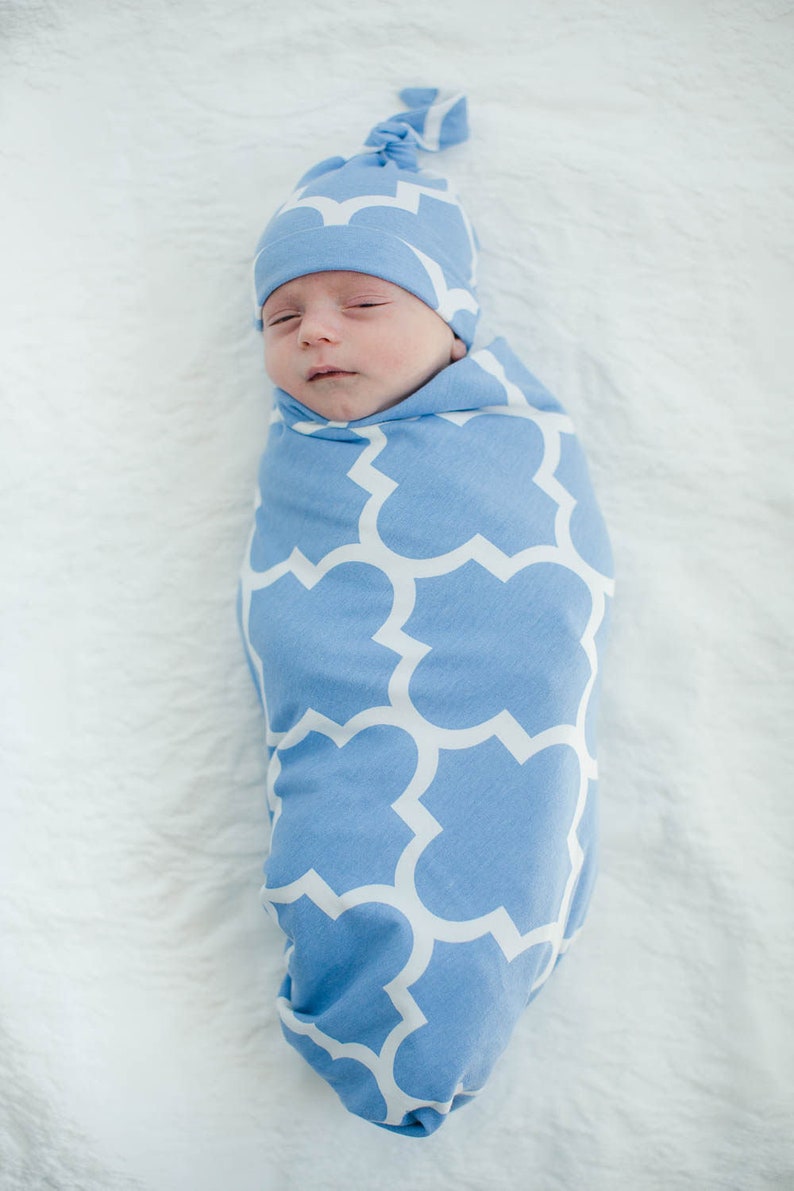Maternity Nursing DELIVERY ROBE and Matching Baby Boy SWADDLE Etsy
