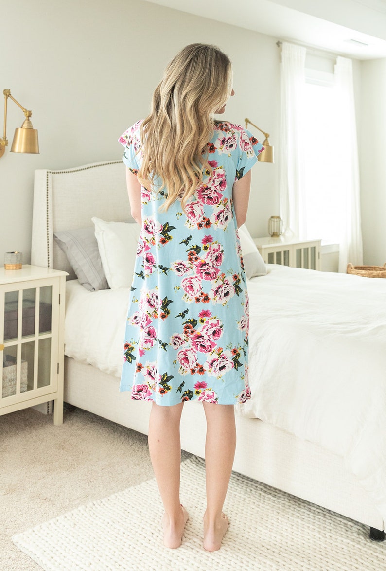 Post Surgery Recovery Hospital Gown Nightgown / Mastectomy / Etsy