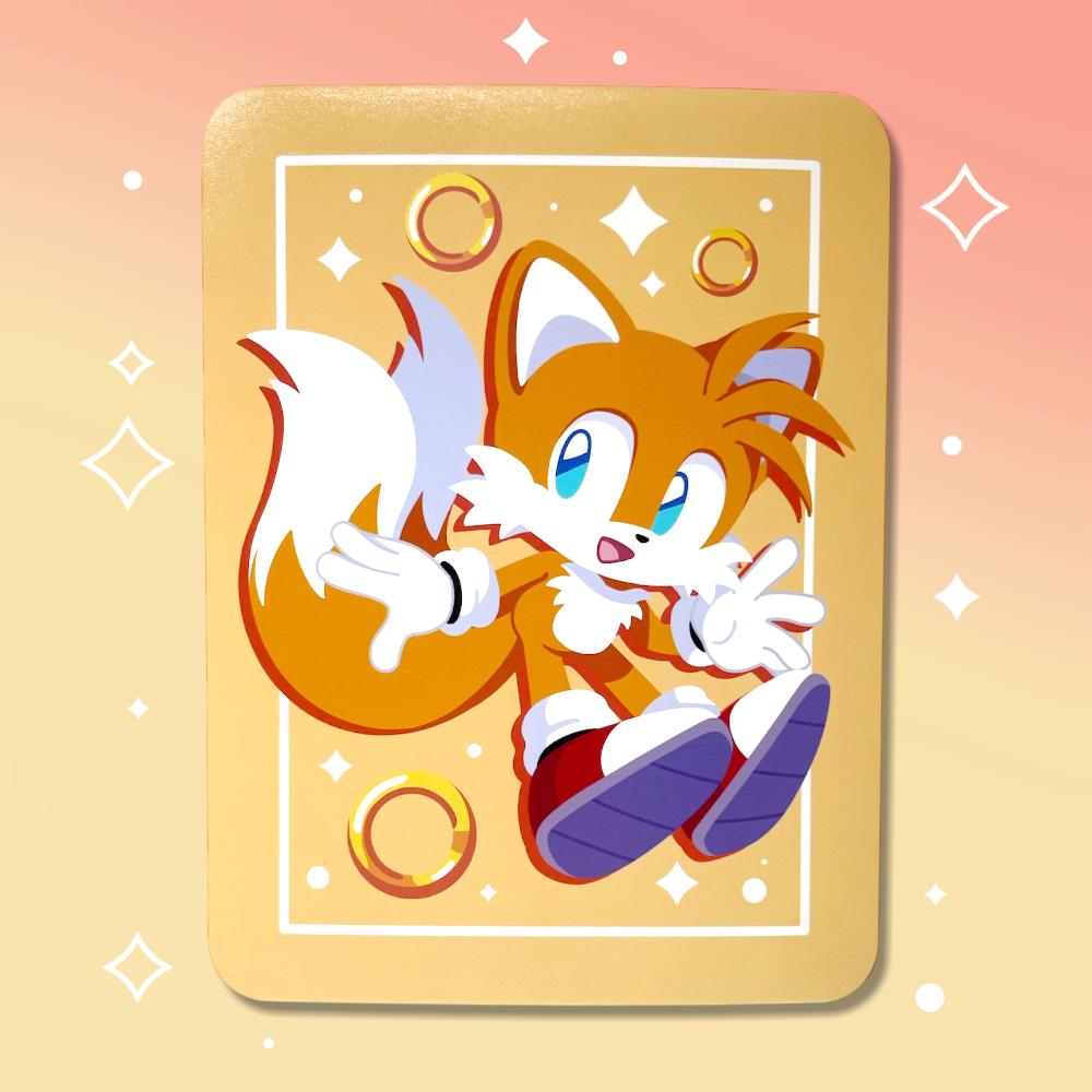 Tails Inspired Print | Chibi Two Tail Fox Mechanic Game Art