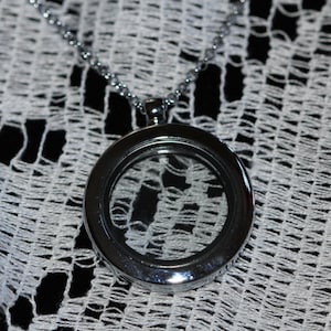 Schwimmende Medaillon Speicher Medaillon runden Silber Halskette für schwimmende Reize