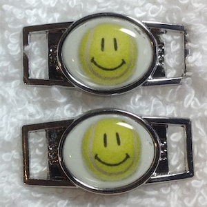 Custom Tennis Ball  Paracord  Shoe Lace Charm set of two (2) of your choice oval or rectangle