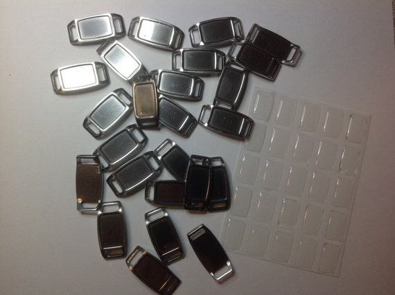 25 Blank Rectangle Epoxy Resin Dome Stickers