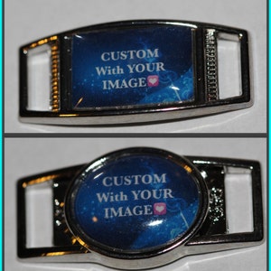 Custom mix and match oval or rectangle Paracord  Shoe Lace Charms two (2) of your choice