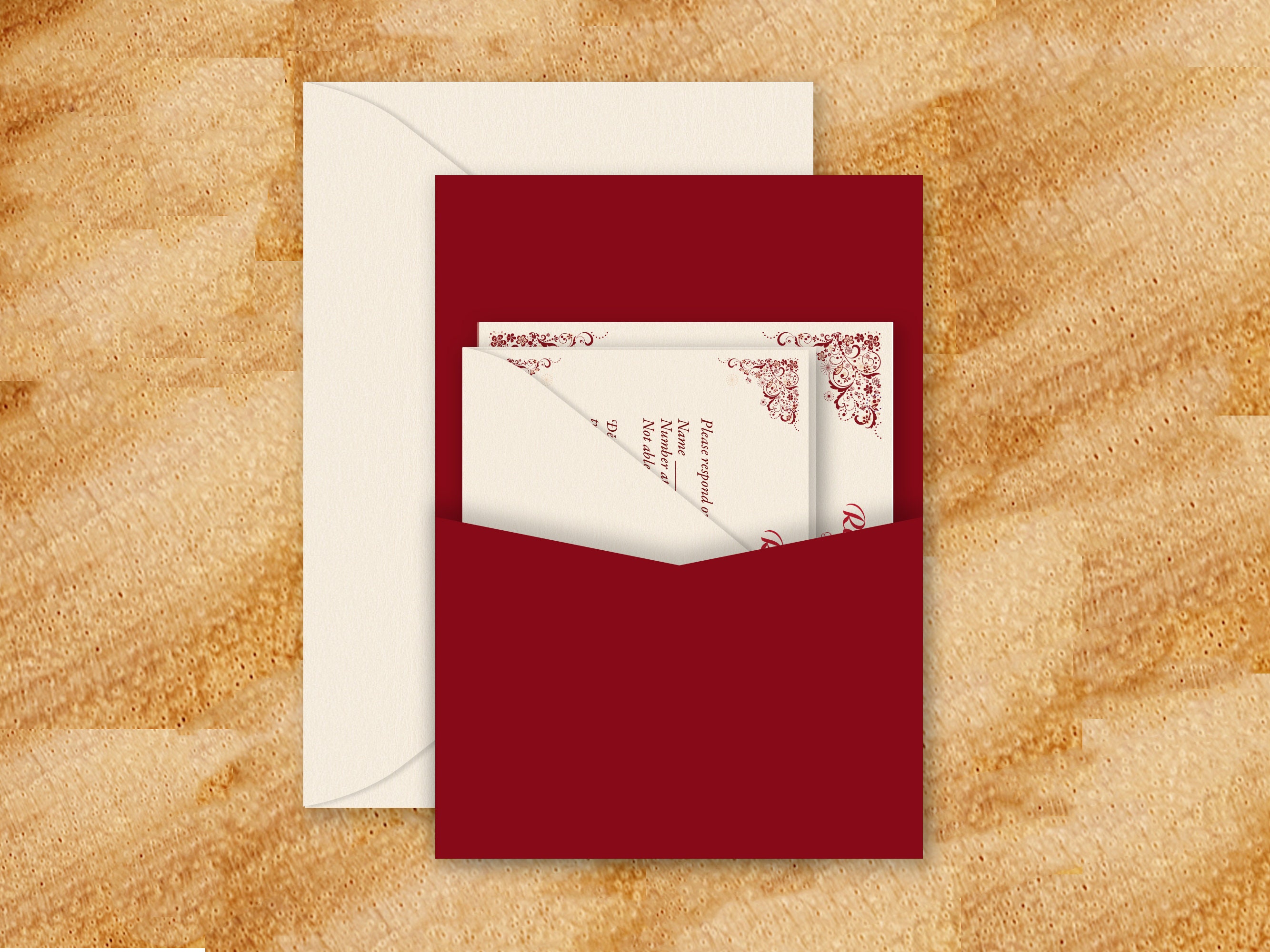 5-pc Printed Panel Pocket Bilingual English Vietnamese