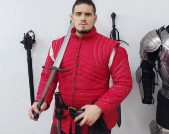 Customizable Medieval Gambeson: Viking LARP Armor Jacket for Historical Reenactment & HEMA