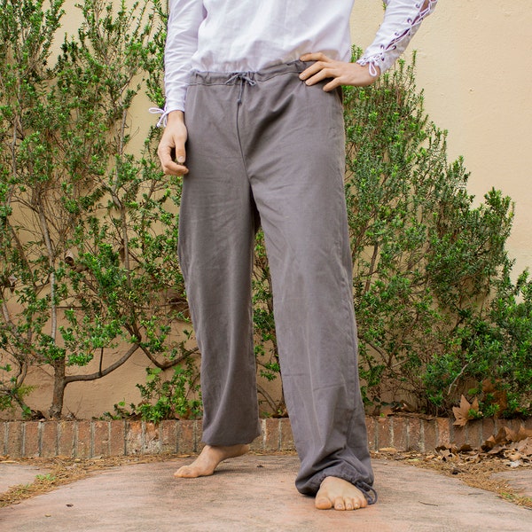 Medieval Men Linen Pants "Abel", Medieval Trousers with Drawstring, Larp Pants