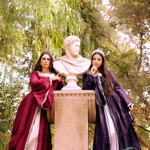 Medieval Linen Renaissance Fantasy Gown with Sleeves - LARP Costume for Fairy & Viking Reenactments image 5