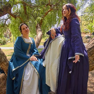 Medieval Linen Renaissance Fantasy Gown with Sleeves - LARP Costume for Fairy & Viking Reenactments image 10