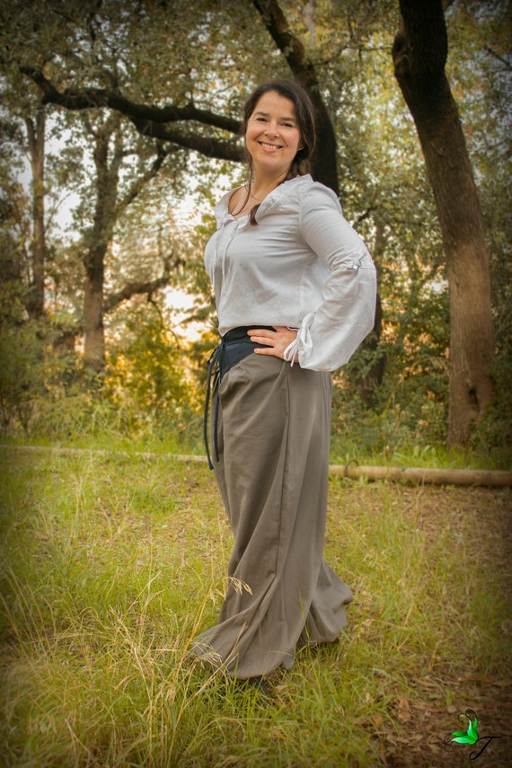 Medieval Woman Linen Pants aina Linen Bloomers Wide Leg Pants Larp Pants Woman Etsy