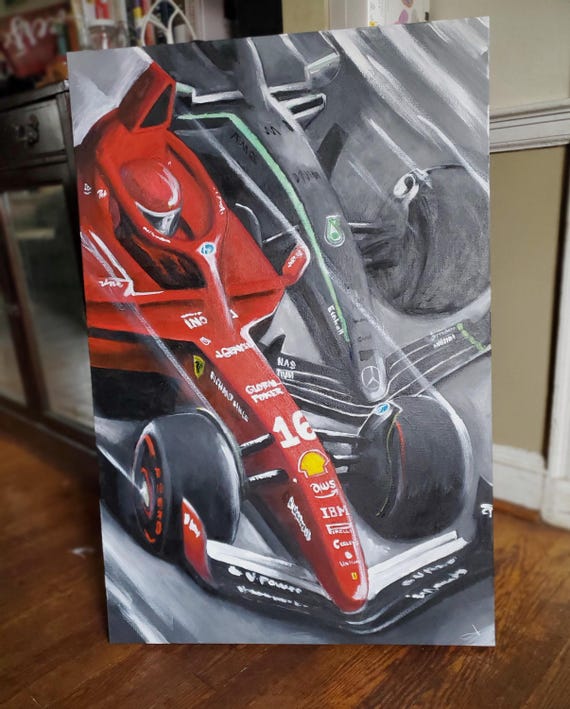 2025 Brazil - Lap 6, Acrylic on canvas Painting, 24" x 36"