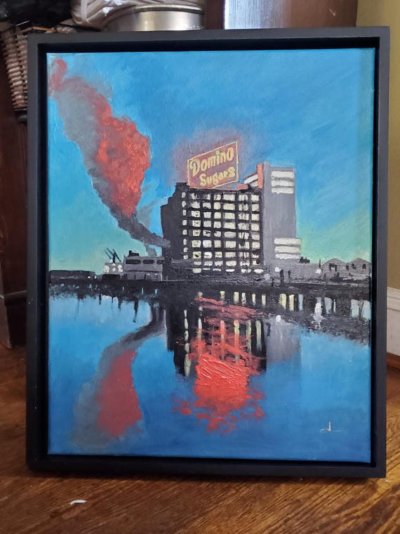 Domino Sugars, Acrylic painting 16" x 20"