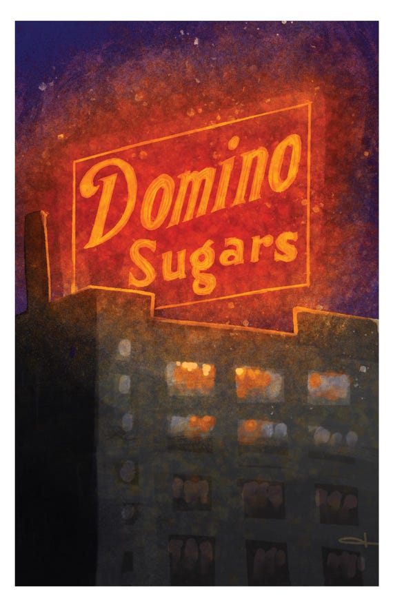 Domino Sugars Signage print, 11" x 17"
