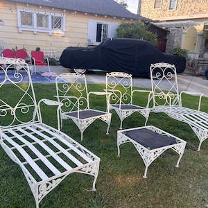 Vintage Meadowcraft wrought iron patio set