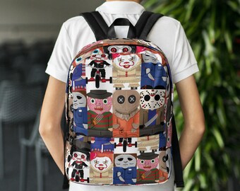 FANTAZIO Backpacks Rainbow Pen School Bag Canvas Daypack with Zipper FANTAZIO Backpacks Rainbow Pen School Bag Canvas Daypack with Zipper