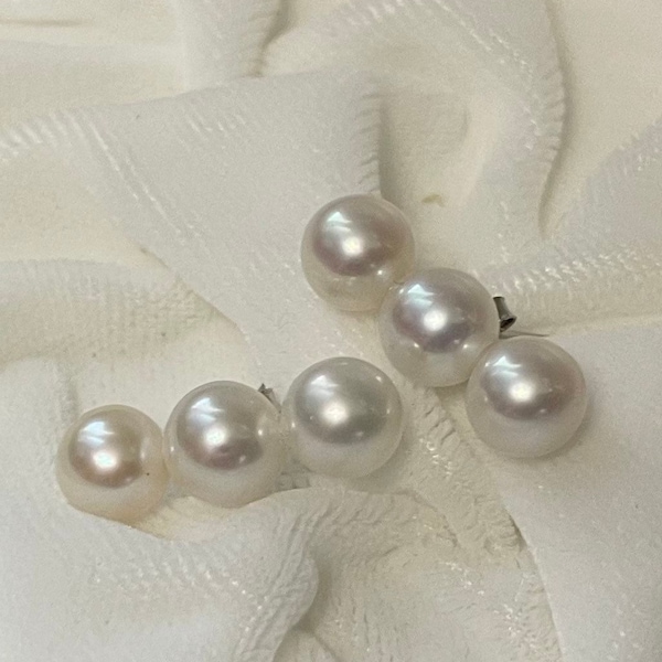 Simplicity - High Quality Freshwater Pearl, 14k Gold Filled, S925, Pearl Bar Earring, Classic, Chic, 7mm - 8mm