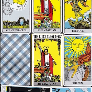 Single Replacement Cards: Rider Waite Tarot Deck. Single Cards in Like-New Condition. 5.00 Each. See List for availability.