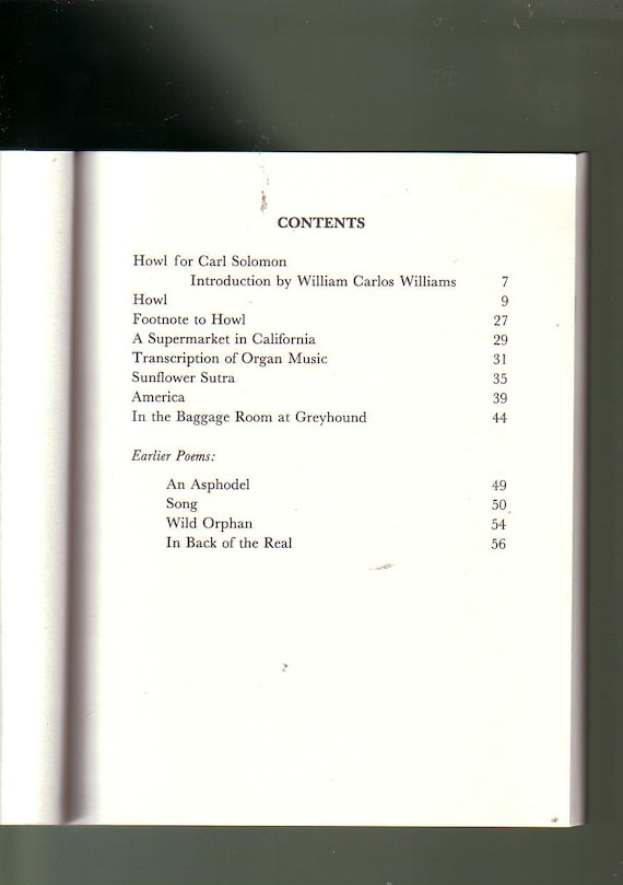 Howl And Other Poems Allen Ginsberg Intro By Wm Carlos Williams Small Paperback In Like New Condition 59th Printing