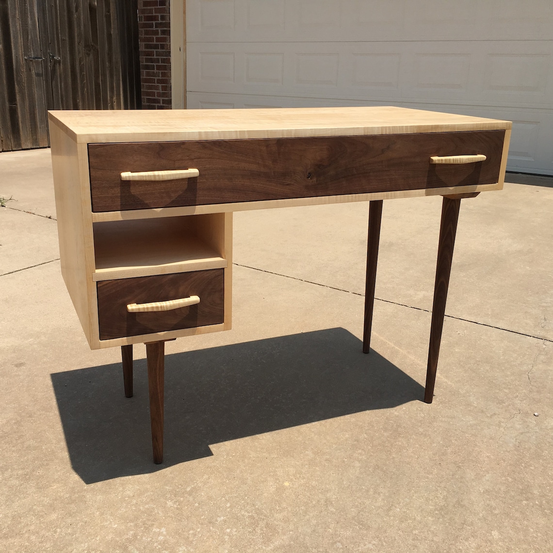 Mid Century Modern Table Legs Set of 4 12 Inch Walnut Etsy